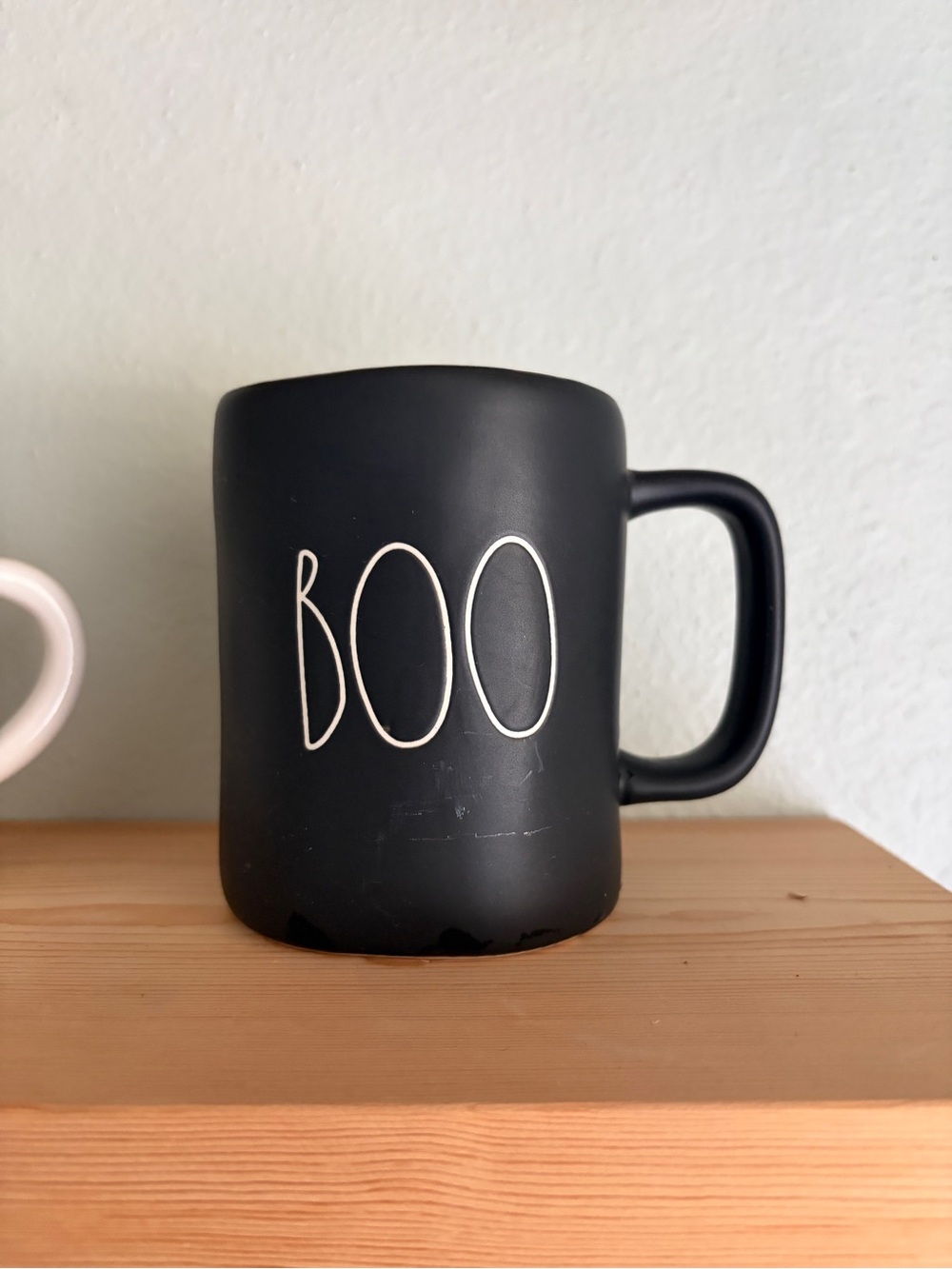 Rae Dunn Black "Boo" Ceramic Mug - Seasonal Coffee Cup